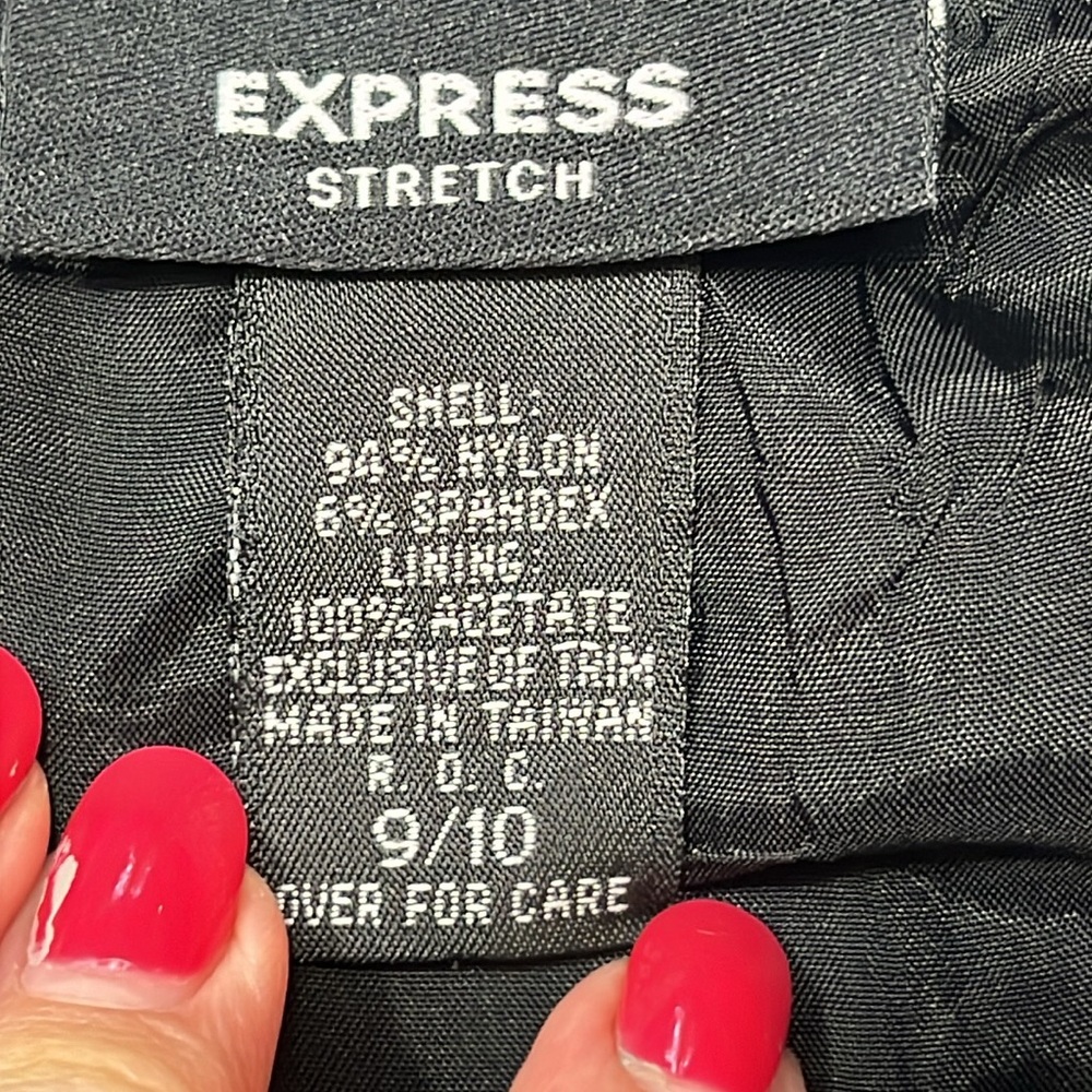 BLACK stretchy pirate lace up pencil SKIRT midi corset nylon spandex 9/10 TAWAIN - Picture 5 of 12